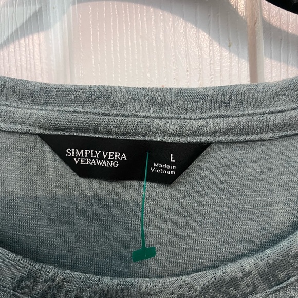 Simply Vera Vera Wang Teal Long Sleeve Top - Picture 2 of 3